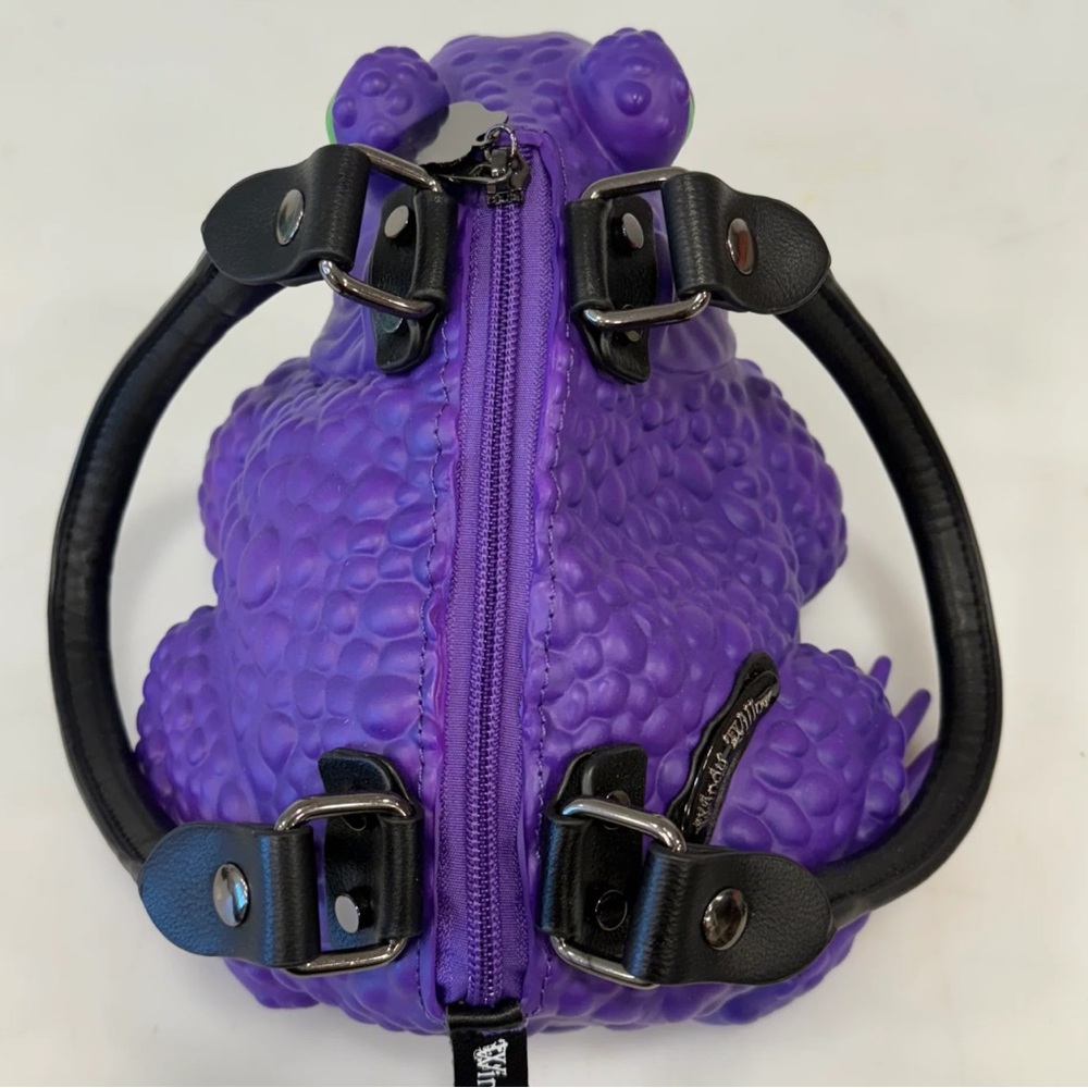 NEW Purple Official Windy Willow Frog Toad Purse Handbag Clutch - Picture 8 of 14